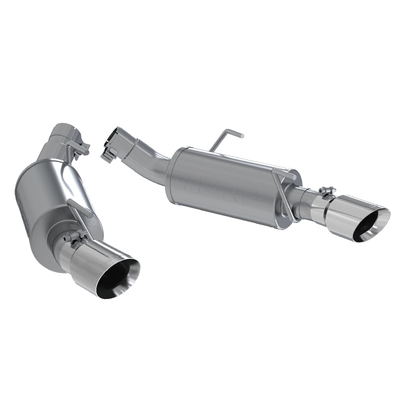 MBRP 05-10 Ford Mustang GT 5.0/Shelby GT500 Dual Mufflers Axle Back Split Rear AL (view 3)
