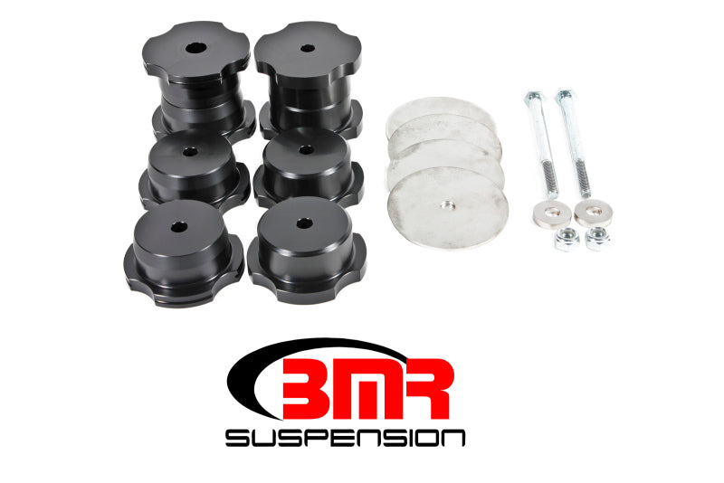 BMR 16-17 6th Gen Camaro Rear Cradle Bushing Kit (Delrin) - Black Main image