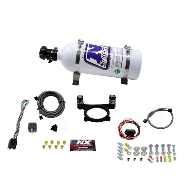 Nitrous Express 11-15 Ford Mustang GT 5.0L Coyote 4 Valve Nitrous Plate Kit (50-200HP) w/5lb Bottle Main image