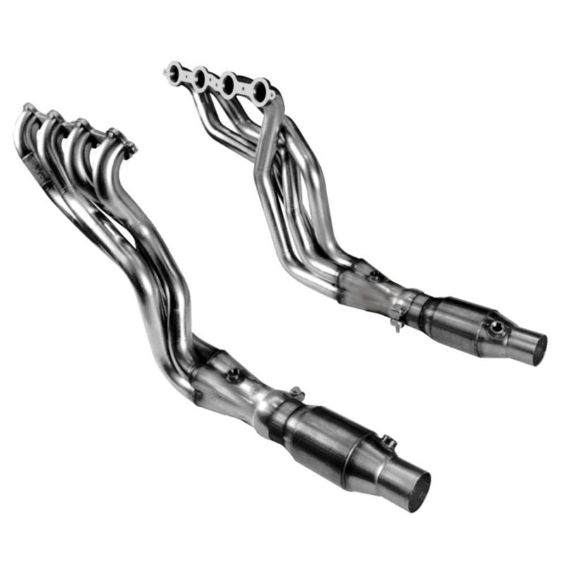 Kooks 10-14 Chevy Camaro SS LS3/L99/ 6.2L 1 7/8in x 3in SS LT Headers Inc 3in x 2 1/2in Green Catted (view 3)