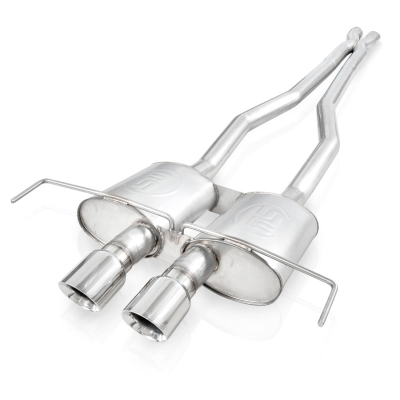 Stainless Works 2009-15 Cadillac CTS-V Coupe 3in Catback System X-Pipe Chambered Mufflers 4in Tips Main image