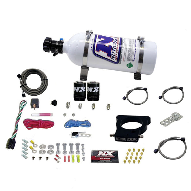 Nitrous Express GM LS 78mm 3-Bolt Nitrous Plate Kit (50-350HP) w/5lb Bottle (view 2)