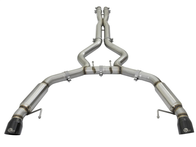 aFe MACH Force XP 3in 304 SS Sport Tone Cat-Back w/ Black Tips 15-17 Ford Mustang V6-3.7L/V8-5.0L (view 3)