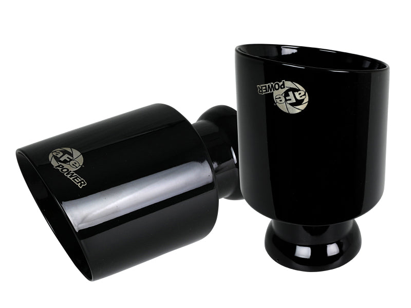 aFe MACH Force-XP 4-1/2in Black OE Replacement Exhaust Tips - 15-19 Dodge Charger/Hellcat Main image