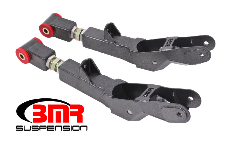 BMR 10-15 5th Gen Camaro Rear Lower Control Arms On-Car Adj. (Polyurethane) - Black Hammertone Main image
