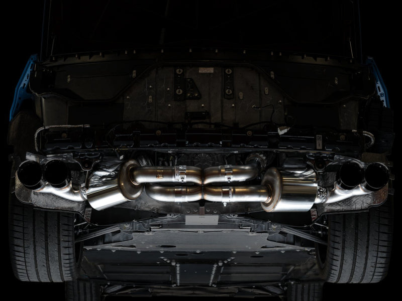 AWE Tuning 2020 Chevrolet Corvette (C8) Touring Edition Exhaust - Quad Diamond Black Tips (view 7)