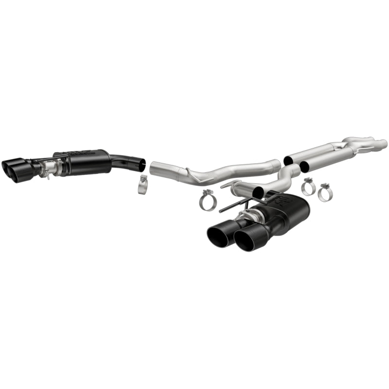 MagnaFlow SYS Cat-Back 2018 Ford Mustang GT 5.0L Competition Dual Exit Black 4in Tips (view 2)