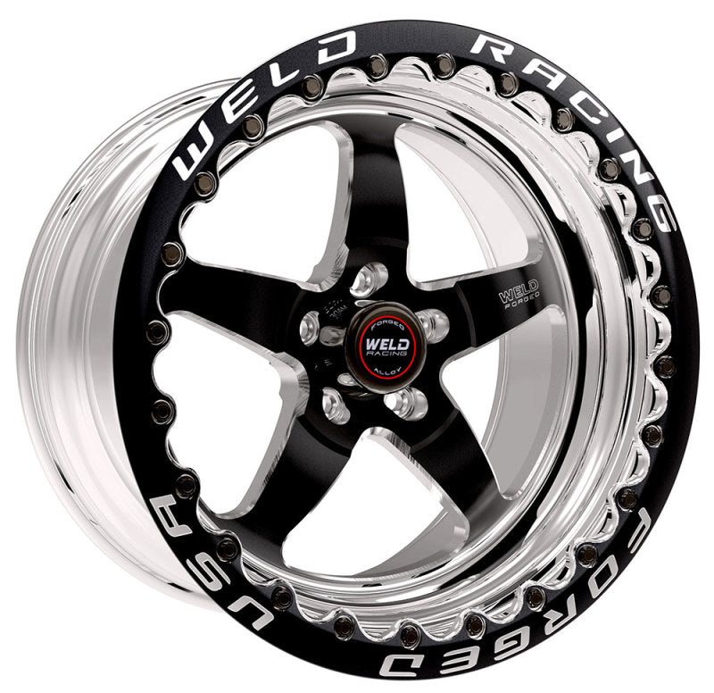 Weld S71 17x10 / 5x120mm BP / 7.2in. BS Black Wheel (High Pad) - Black Single Beadlock MT Main image