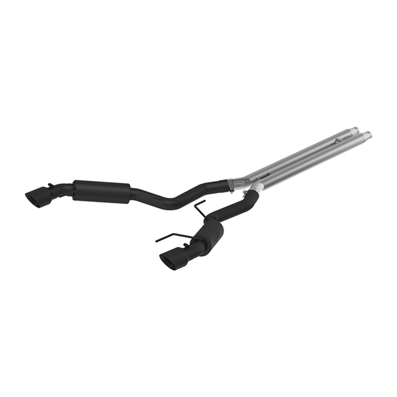 MBRP 15-17 Ford Mustang GT 5.0 3in Cat Back Dual Split Rear Race Version 4.5in Tips - Black Coated (view 3)