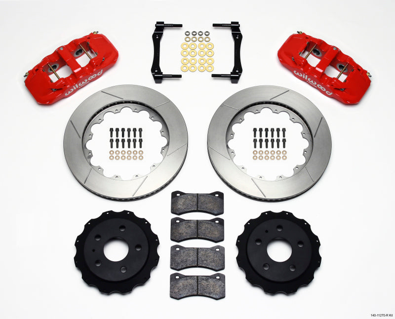 Wilwood AERO4 Rear Kit 14.25in Red 2010-2015 Camaro Main image