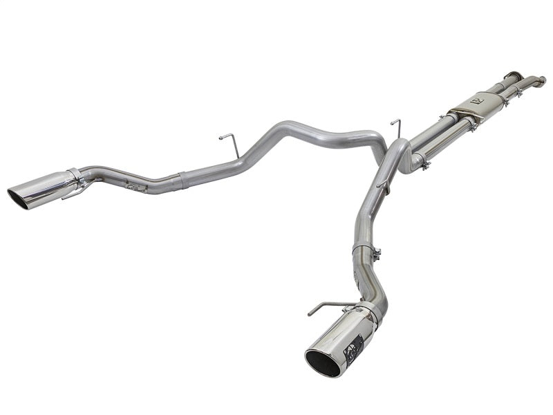 aFe MACH Force XP Exhaust Cat-Back SS-409 2017 Ford F-150 Raptor V6-3.5L (tt) w/ Polished Tips Main image