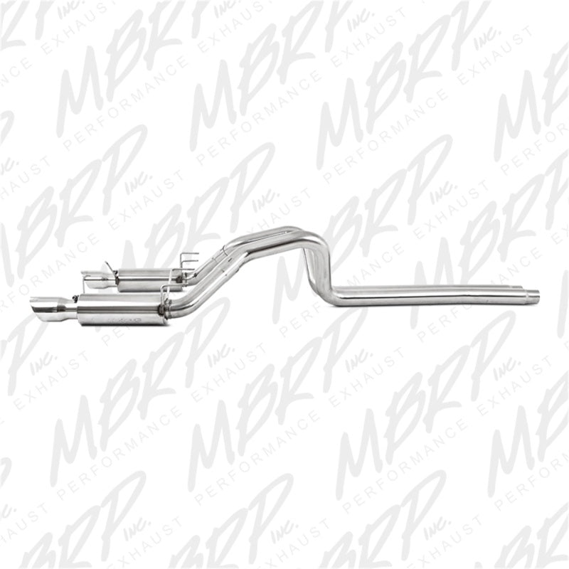 MBRP 11-12 Ford Shelby GT 500 T304 3in Cat Back Dual Split Rear Race Version 4.5in Tips (view 8)