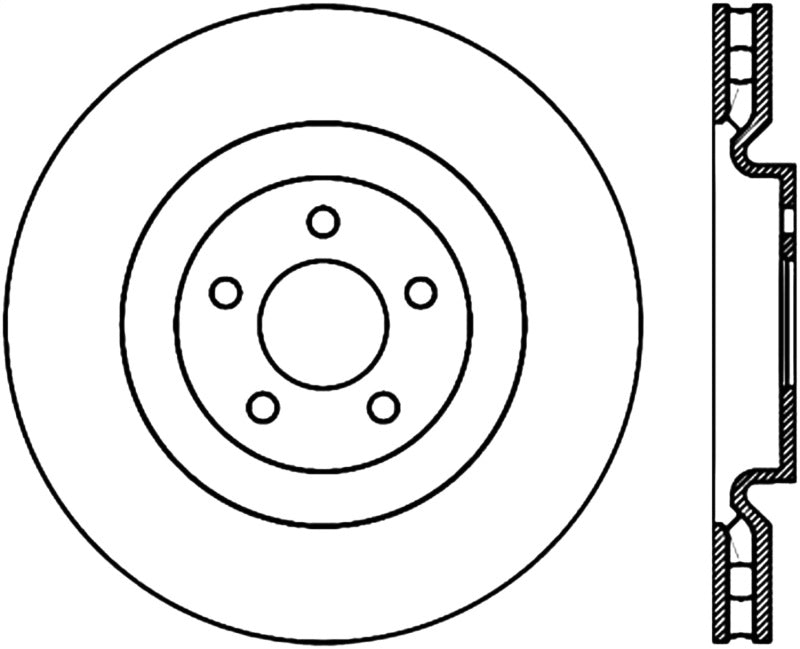 StopTech 07-14 Ford Mustang Cryo-Stop Front Premium Rotor Main image