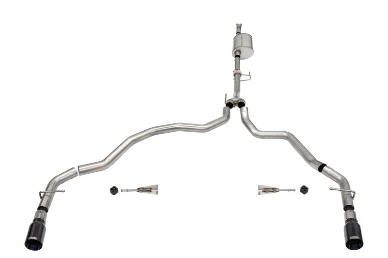 Corsa 2021-2022 Ford F-150 SuperCab/6.5in Bed 3.5L V6 Sport Cat-Back Dual Rear Exit-Black PVD Main image