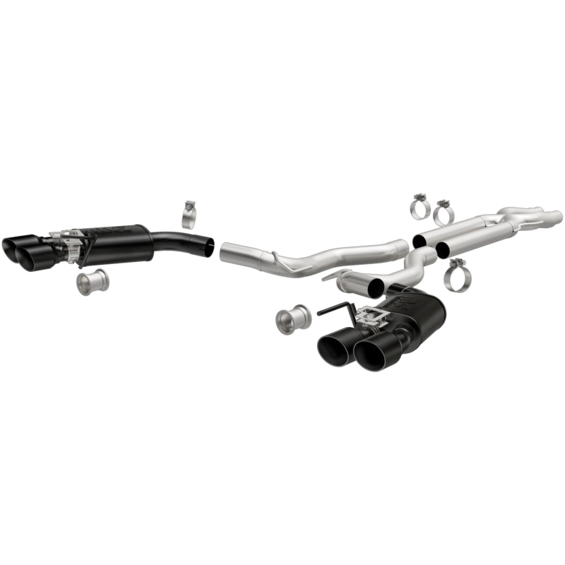 MagnaFlow SYS Cat-Back 2018 Ford Mustang GT 5.0L Competition Dual Exit Black 4in Tips (view 3)