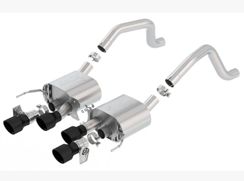 Borla 2015+ Chevy Corvette C7 Z06 6.2L Axle Back ATAK Exhaust Black Quad Tips w/o AFM w/ NPP (view 2)