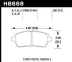 Hawk 15-16 Cadillac XTS / Chevrolet Corvette DTC-70 Front Brake Pads (view 2)