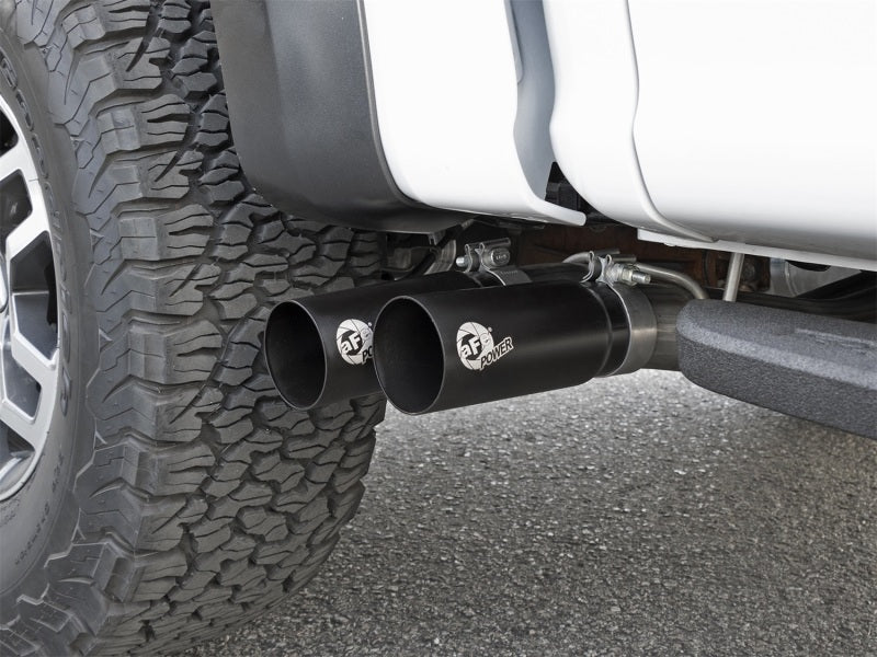 aFe POWER Rebel Series 3in 409 SS Cat Back Exhaust w/ Black Tips 17 Ford F-150 Raptor V6-3.5L (view 2)