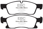 EBC 11+ Dodge Durango 3.6 Ultimax2 Front Brake Pads (view 3)