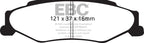 EBC 03-04 Cadillac XLR 4.6 Greenstuff Rear Brake Pads (view 4)
