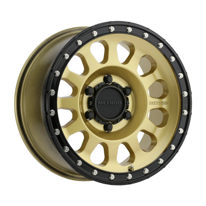 Method MR315 17x8.5 0mm Offset 6x135 87mm CB Gold/Black Street Loc Wheel Main image