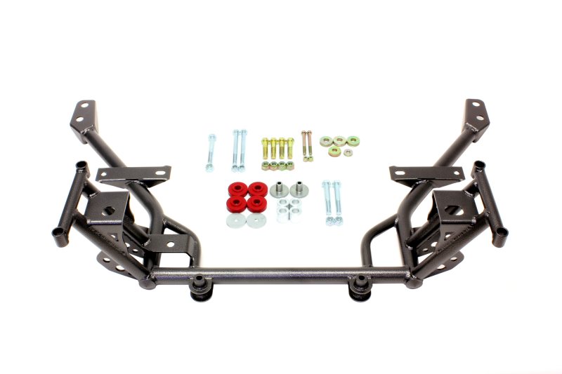 BMR 05-14 S197 Mustang K-Member w/ 1/2in Lowered Motor Mount and STD. Rack Mounts - Black Hammertone Main image