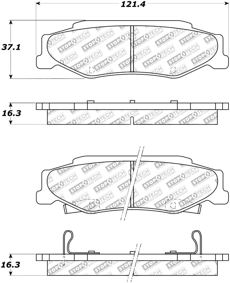 StopTech Street Select Brake Pads - Rear Main image