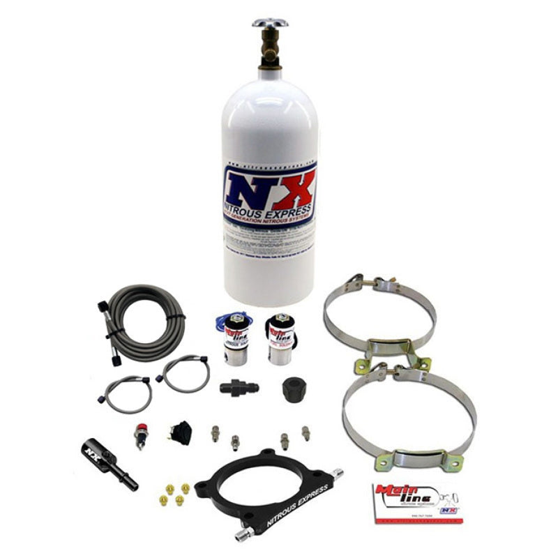 Nitrous Express 11-17 Ford Mustang GT Coyote 5.0L Mainline EFI Nitrous Plate Kit w/10lb Bottle Main image