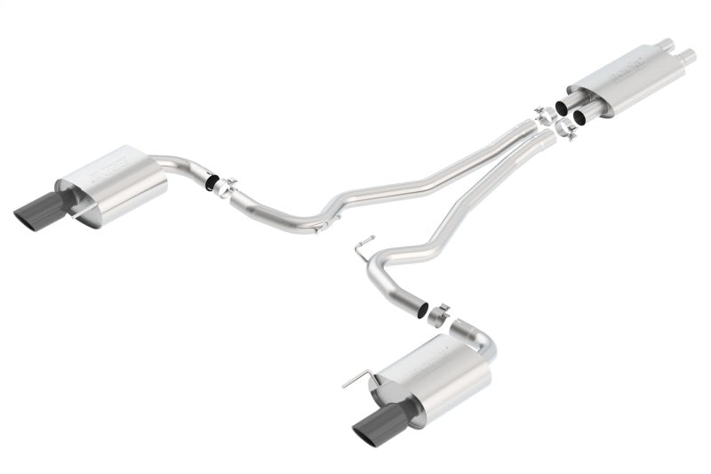 Borla Touring Cat-Back 15 Ford Mustang GT 5.0L V8 MT/AT 2.5in pipe Black 4in tip (view 2)