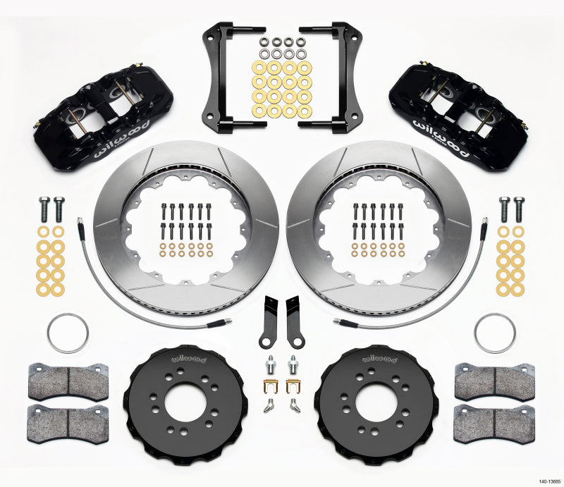 Wilwood AERO6 Front Hat Kit 14.00 2005-2014 Mustang w/ BMR Suspn. w/Lines Main image