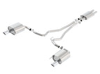 Borla ATAK Cat Back 15 Ford Mustang 3.7L V6 MT/AT 2.25in Pipe 4in Single Round Rolled Tips (view 2)