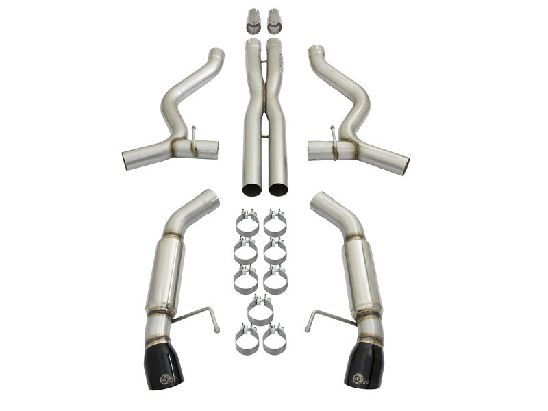 aFe MACH Force XP 3in 304 SS Sport Tone Cat-Back w/ Black Tips 15-17 Ford Mustang V6-3.7L/V8-5.0L (view 8)