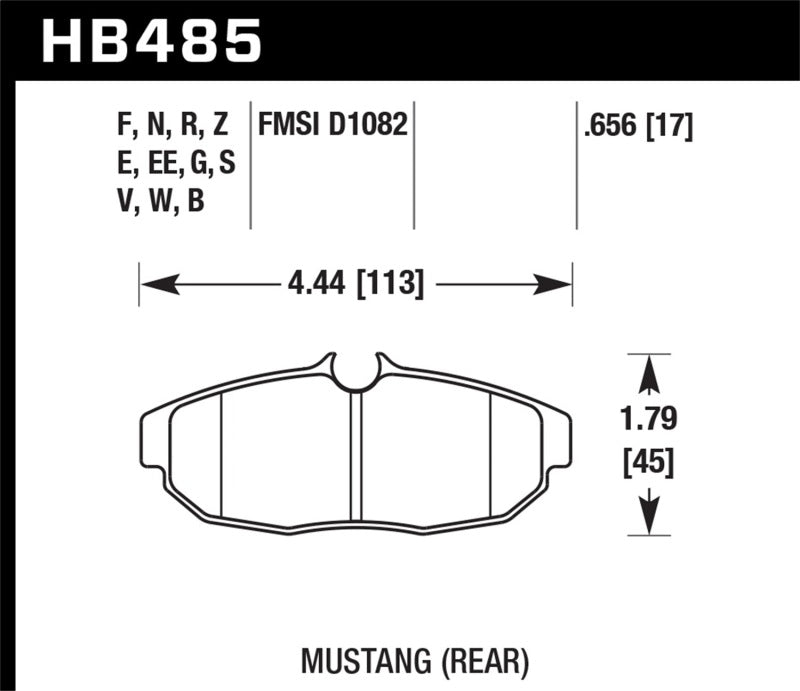 Hawk 07-11 Ford Mustang Shelby GT500 DTC-30 Race Rear Brake Pads (view 3)