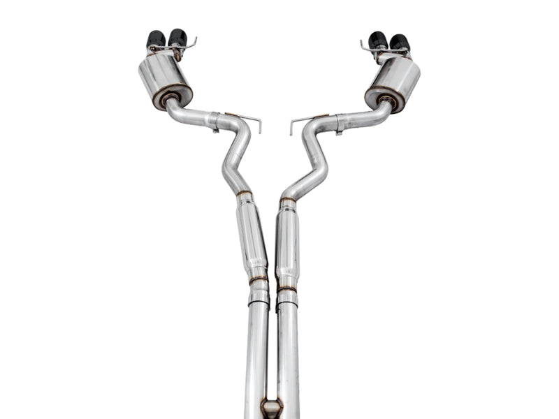 AWE Tuning 2018+ Ford Mustang GT (S550) Cat-Back Exhaust - Touring Edition (Quad Diamond Black Tips) (view 6)