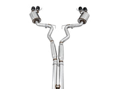 AWE Tuning 2018+ Ford Mustang GT (S550) Cat-Back Exhaust - Touring Edition (Quad Diamond Black Tips)