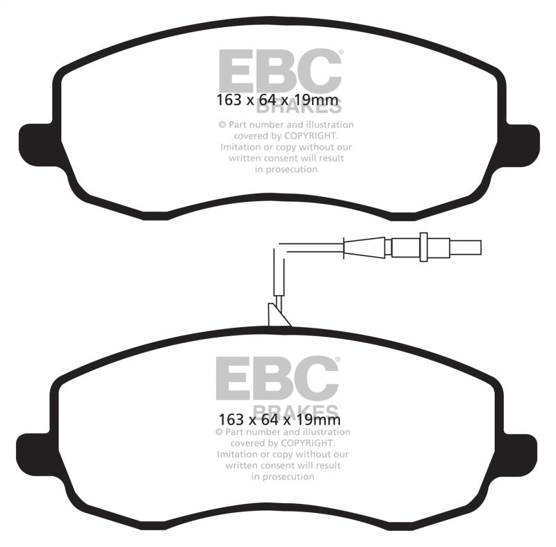 EBC AP Racing Caliper CP7040 (AP Racing Pad CP7040D54) Bluestuff Brake Pads (view 3)