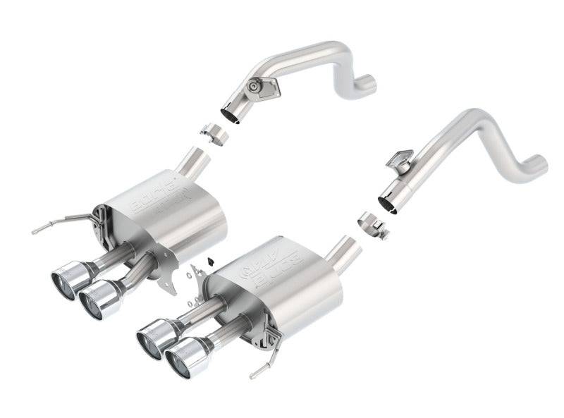 Borla 14-15 Chevy Corvette C7 w/o AFM w/o NPP Atak Rear Section Exhaust Quad Rd RL Tips (view 2)