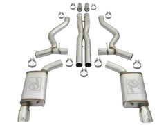 aFe MACHForce XP 3in Sport Tone Cat-Back Exhausts w/ Polished Tips 15-17 Ford Mustang V6/V8