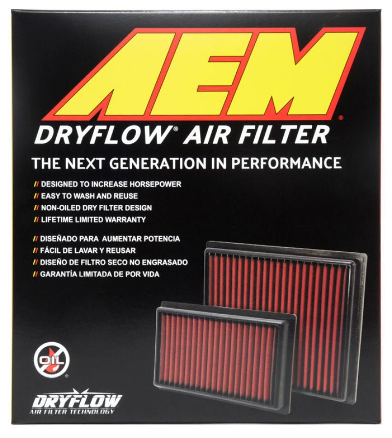 AEM 08-10 F150/250/350 / 07-10 Expedition 10.5in O/S L x 9.875in O/S W x 2.188in H DryFlow Filter - DaroRacing - Air Filters - Drop In - AEM Induction - AEM28-20385