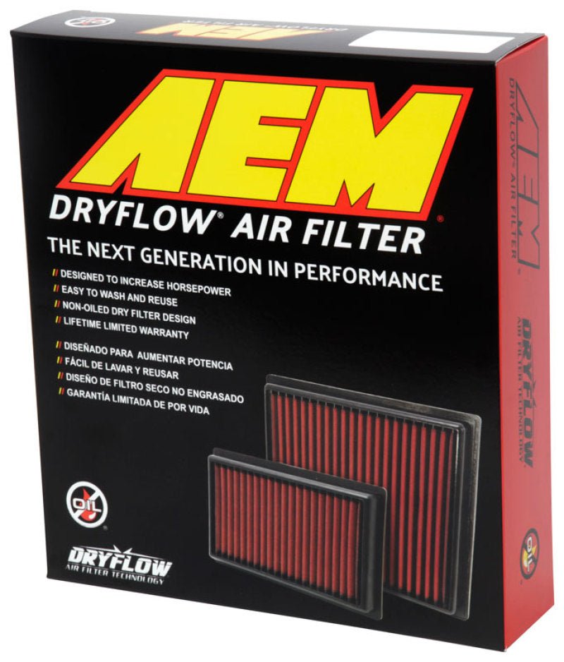 AEM 2015 Ford Mustang 2.3L/3.7L/5.0L Dryflow Air Filter - DaroRacing - Air Filters - Drop In - AEM Induction - AEM28-50029
