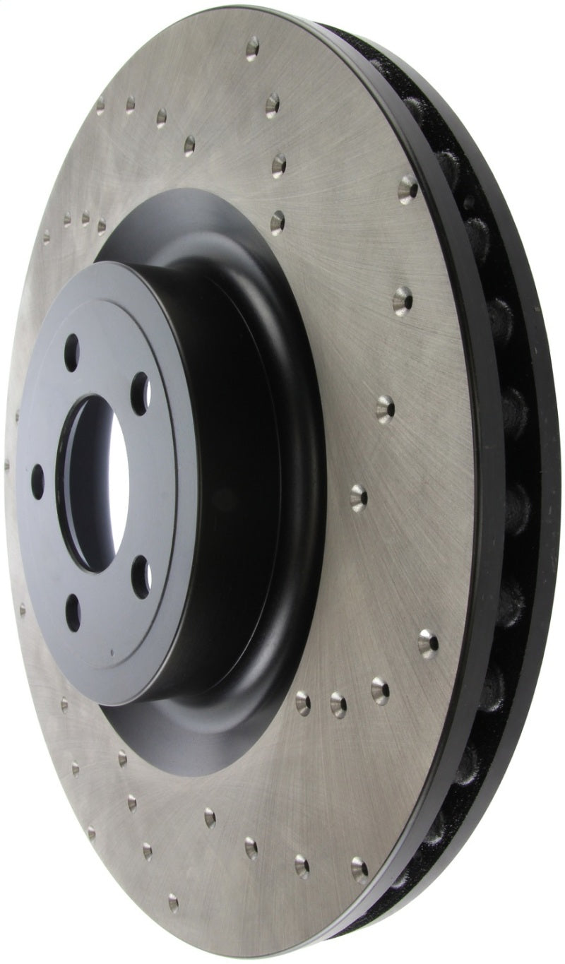 StopTech Cross Drilled Sport Brake Rotor - 2015 Ford Mustang w/ Brembo - Front Left Main image