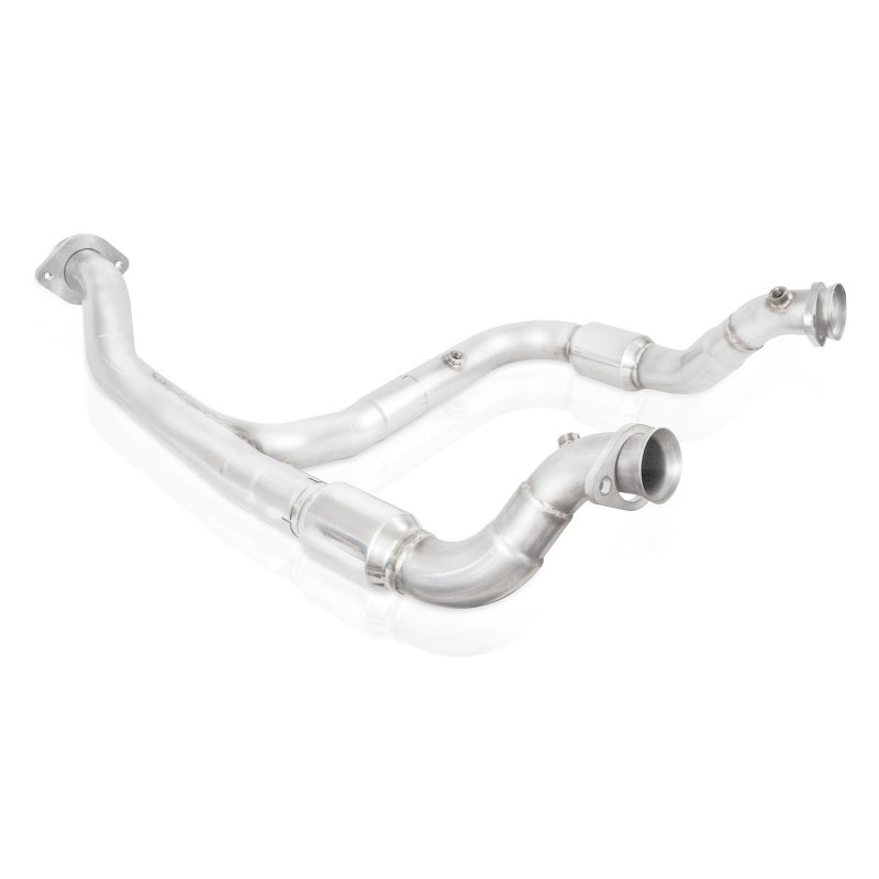 Stainless Works 15-18 F-150 3.5L Downpipe 3in High-Flow Cats Y-Pipe Factory Connection (view 3)