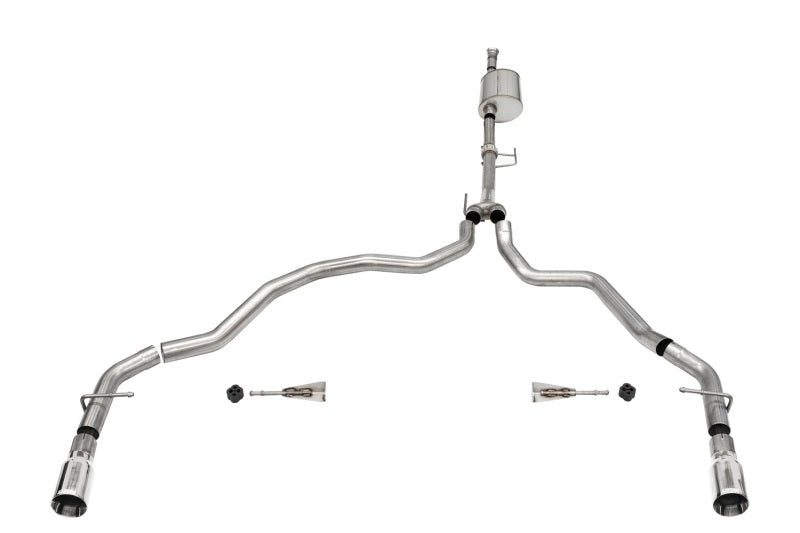 Corsa 2021-2022 Ford F-150 SuperCab/6.5in Bed 3.5L V6 Sport Cat-Back Dual Rear Exit-Polished Main image