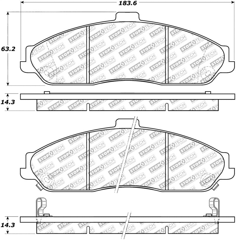 StopTech Street Select Brake Pads - Rear Main image