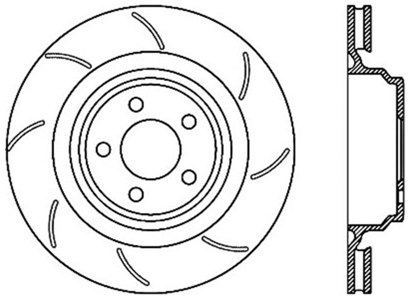 StopTech SportStop 06-09 Chrysler SRT-8 Rear Right Drilled & Slotted Rotor Main image