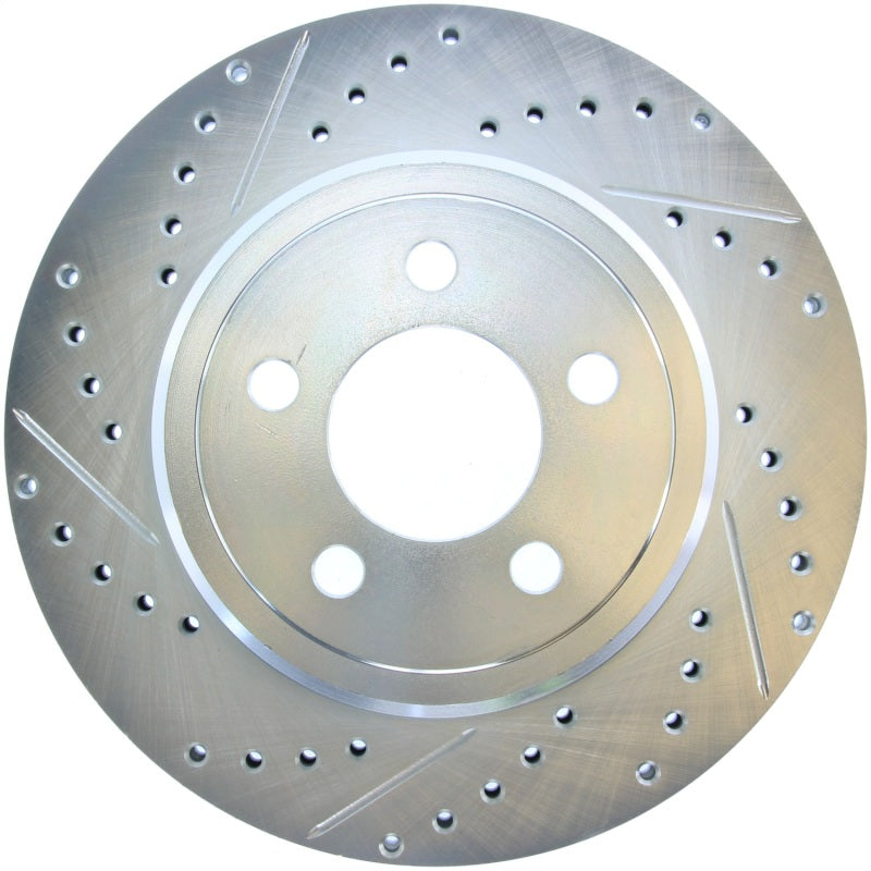 StopTech Select Sport 2011-2012 Dodge Challenger RT Drilled and Slotted Rear Right Brake Rotor Main image