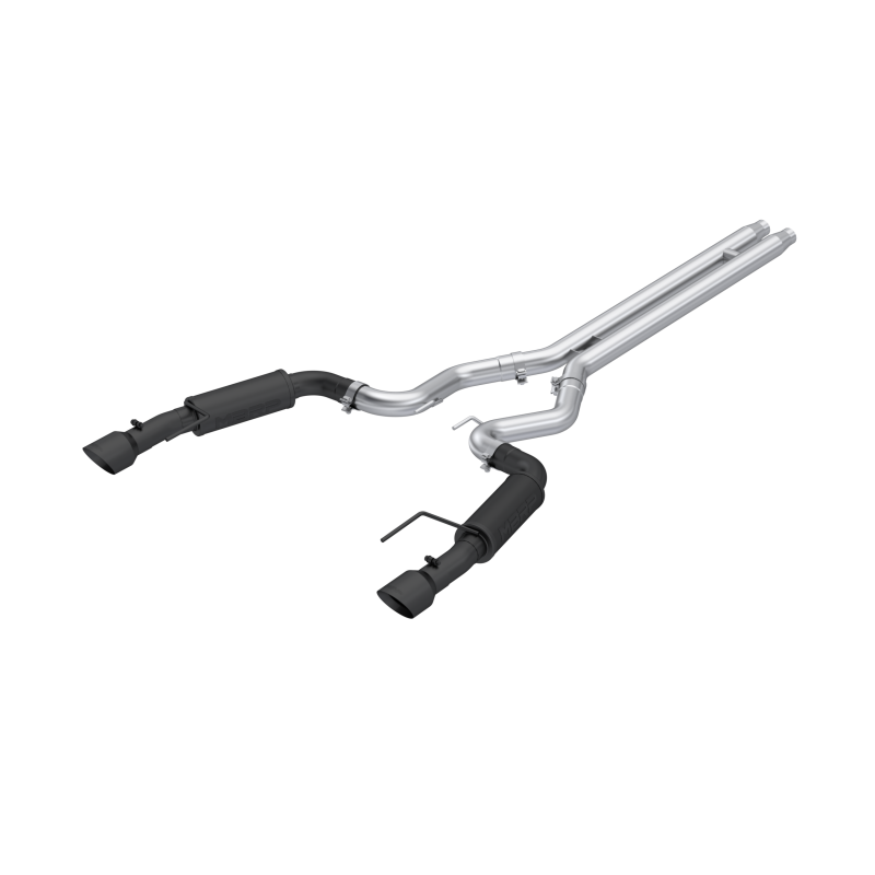 MBRP 2024Ford Mustang GT S650, 5.0 3in Cat-Back Dual Split Black-Coated Aluminized Steel (view 2)
