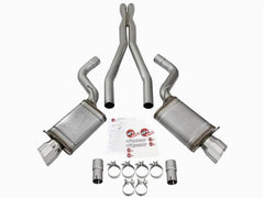 aFe Mach Force-Xp 3in CB Stainless Steel Dual Exhaust System w/Polished Tips 09-15 Cadillac CTS-V