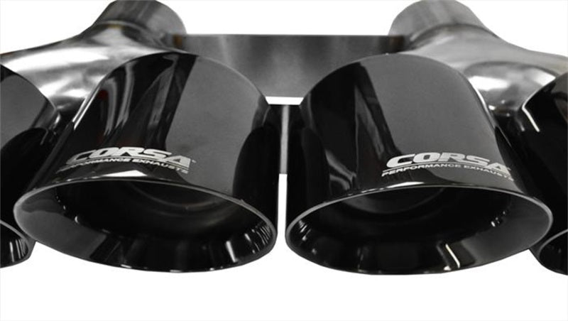 Corsa 15-15 Chevrolet Corvette 6.2L V8 Quad 45in Polished Black Pro-Series Tip Kit (view 2)