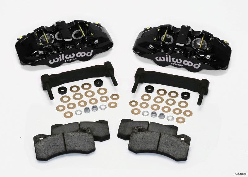 Wilwood AERO6 Front Caliper & Bracket Kit - Black 97-13 C5/C6 Corvette w/ OEM HD/Z51 Rotors Main image